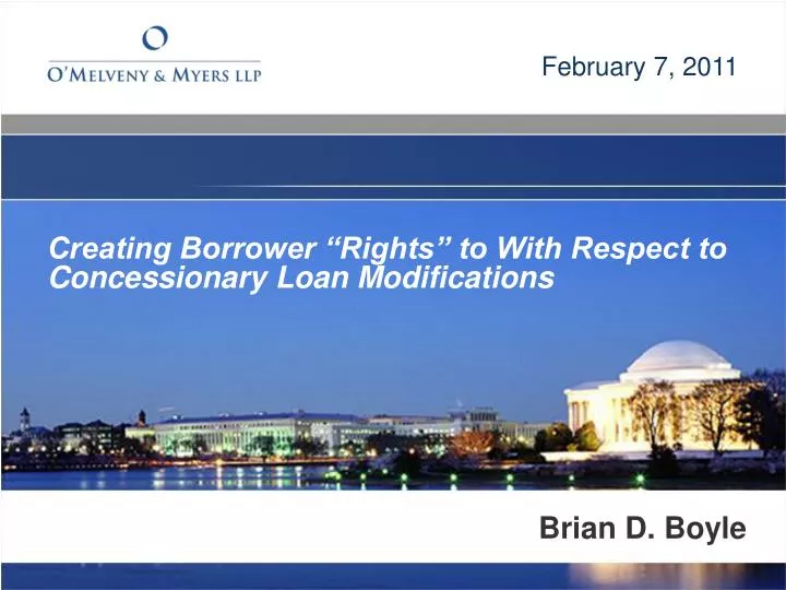 creating borrower rights to with respect to concessionary loan modifications