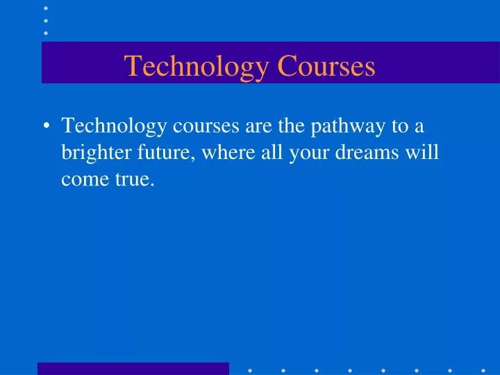 technology courses