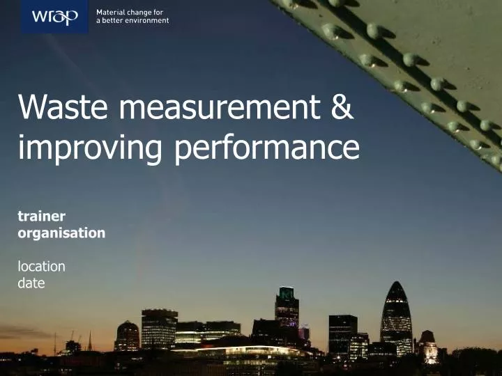 waste measurement improving performance