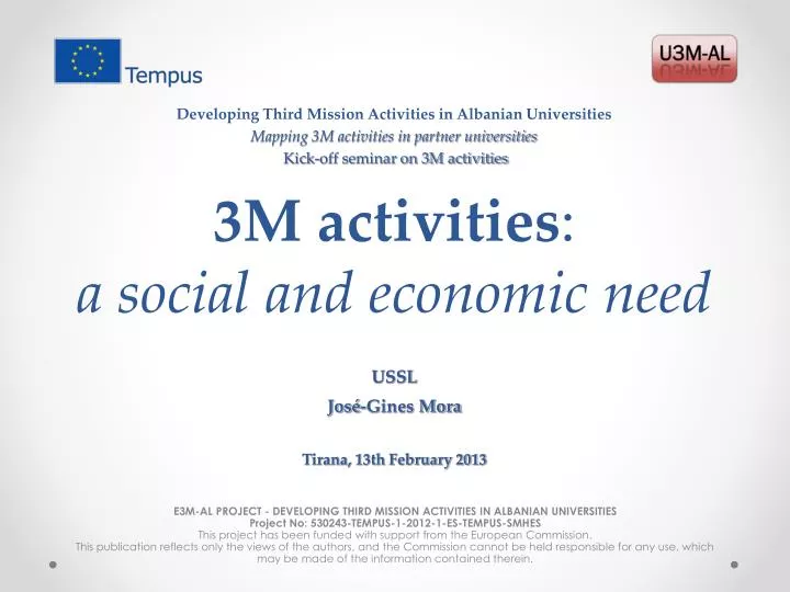 3m activities a social and economic need