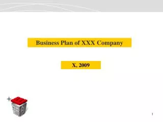 Business Plan of XXX Company
