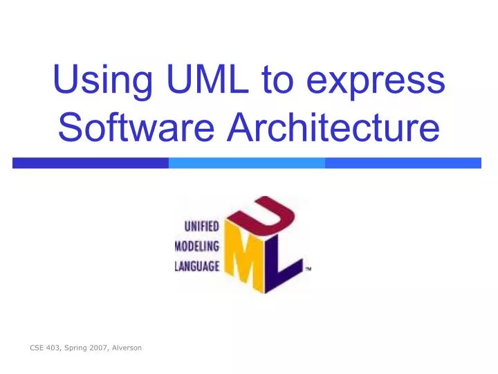 using uml to express software architecture