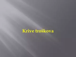 krive tro kova