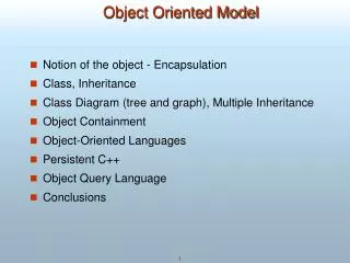 Object Oriented Model