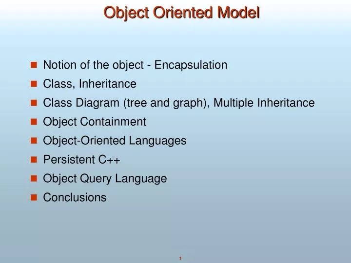object oriented model