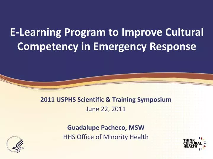 e learning program to improve cultural competency in emergency response