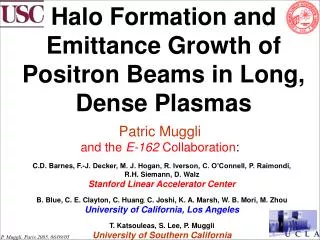 Halo Formation and Emittance Growth of Positron Beams in Long, Dense Plasmas