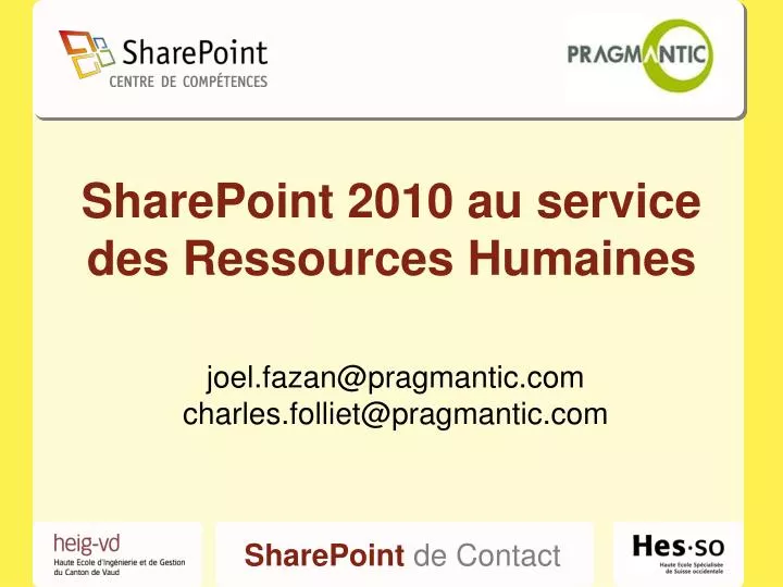 sharepoint 2010 au service des ressources humaines