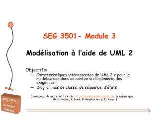 seg 3501 module 3 mod lisation l aide de uml 2