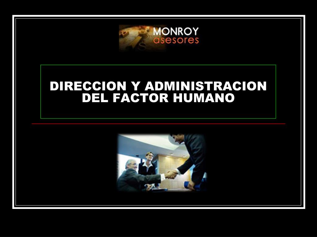 Factor Humano En La Direccion Administrativa