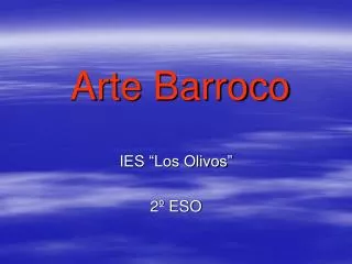 arte barroco