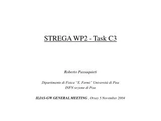 STREGA WP2 - Task C3