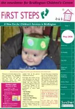 First Steps: Bridlington Children's Centre Newsletter - slide 1