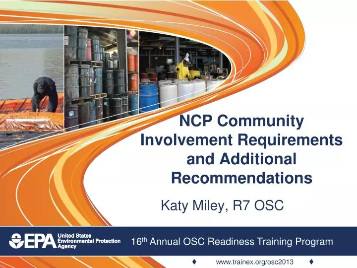 ncp community involvement requirements and additional recommendations