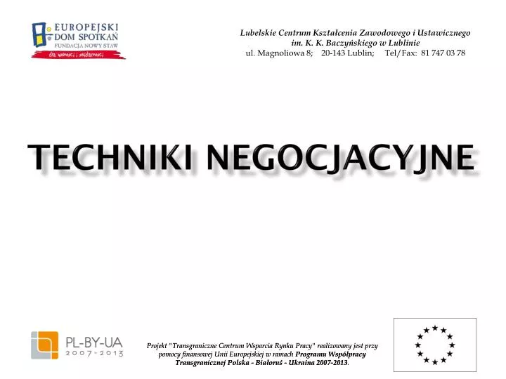 techniki negocjacyjne