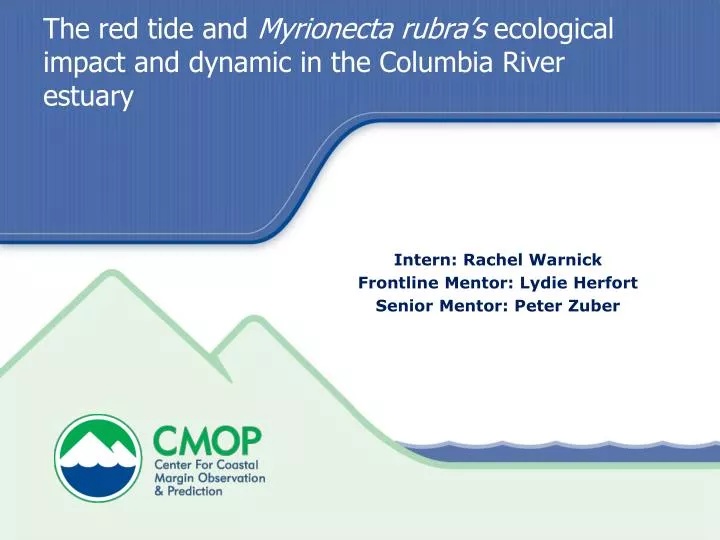 the red tide and myrionecta rubra s ecological impact and dynamic in the columbia river estuary