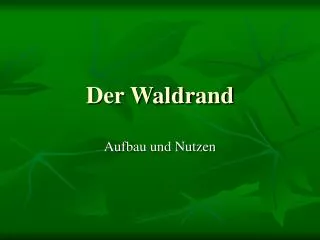 der waldrand