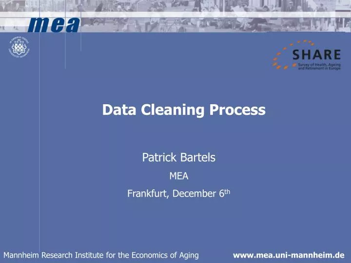 data cleaning process