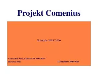projekt comenius
