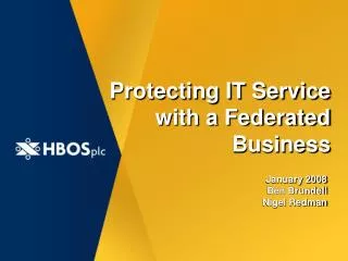 Protecting IT Service with a Federated Business