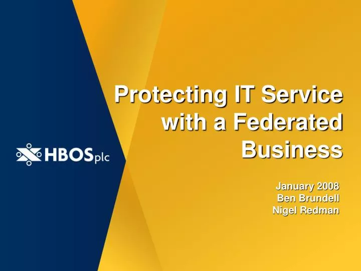 protecting it service with a federated business