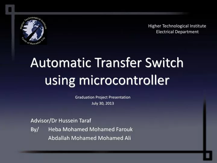 automatic transfer switch using microcontroller