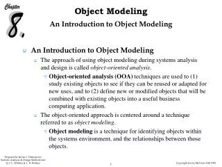 An Introduction to Object Modeling