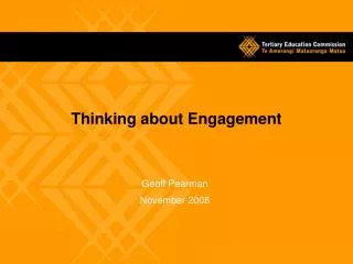 Thinking about Engagement