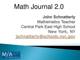 Math Journal 2.0