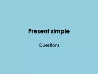 Present simple