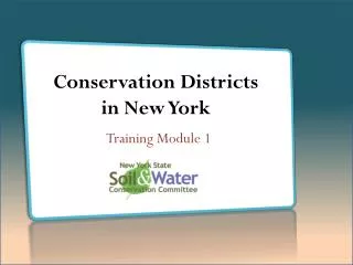 Conservation Districts in New York