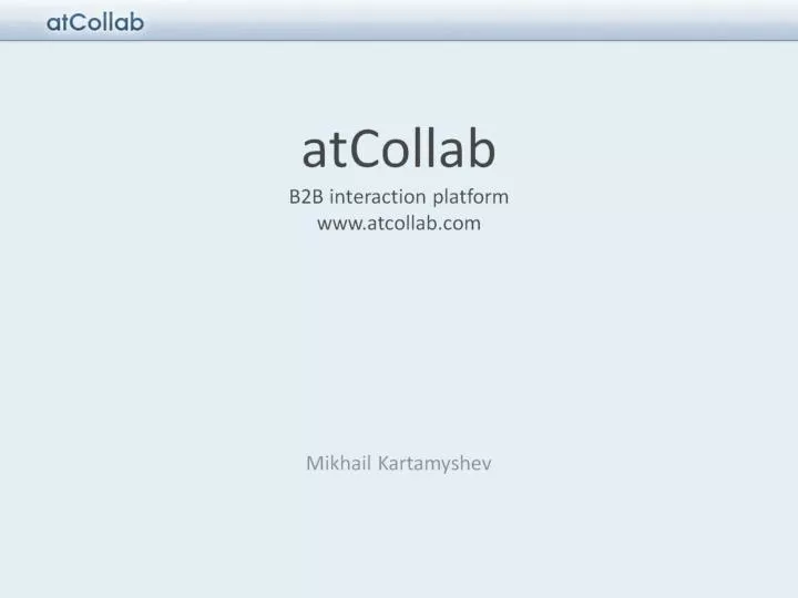 atcollab b2b interaction platform www atcollab com