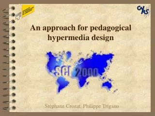 An approach for pedagogical hypermedia design