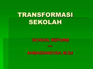 transformasi sekolah