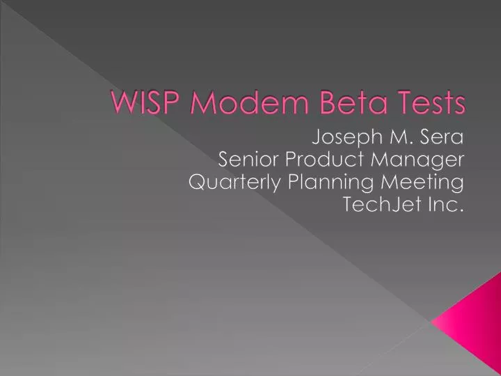wisp modem beta tests