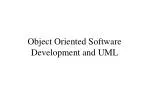 Object Oriented Software Development and UML - slide 1