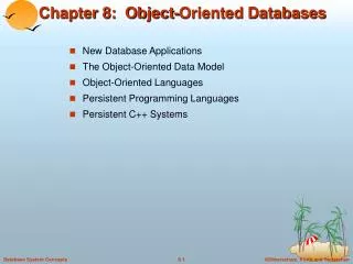 chapter 8 object oriented databases