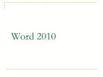 Word 2010 - slide 1