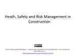 Heath, Safety and Risk Management in Construction - slide 1