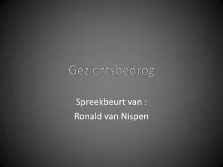 gezichtsbedrog