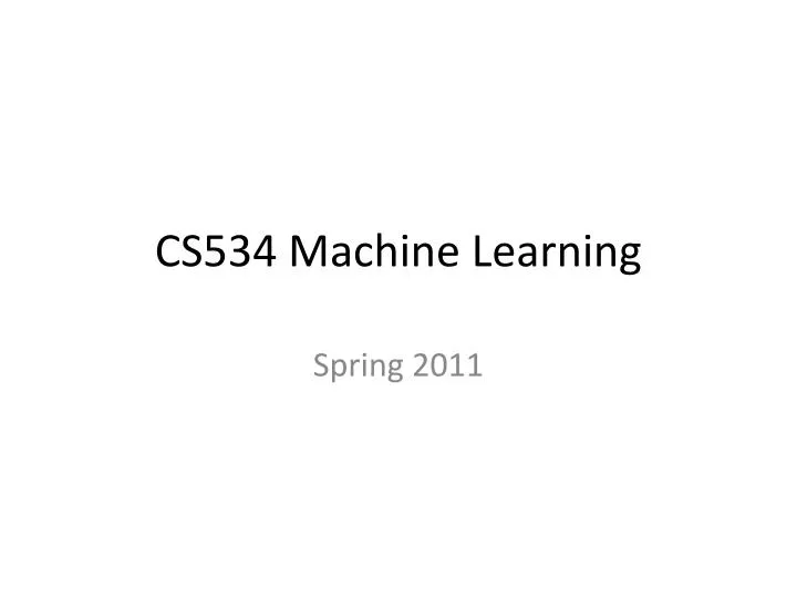 cs534 machine learning