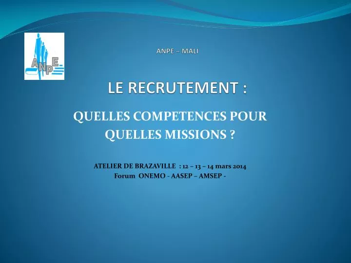 anpe mali le recrutement