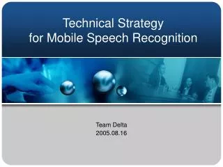 technical strategy for mobile speech recognition