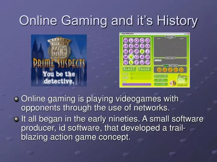online gaming and it s history