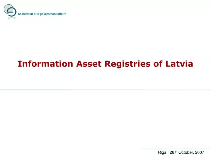 information asset registries of latvia
