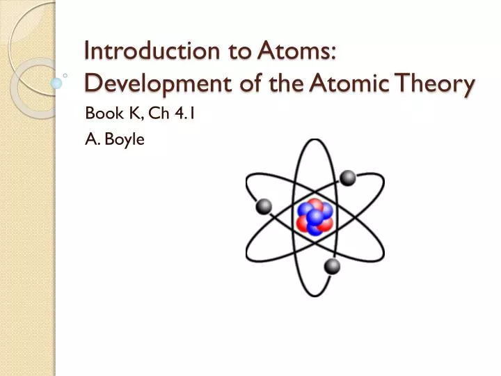 introduction to atoms development of the atomic theory