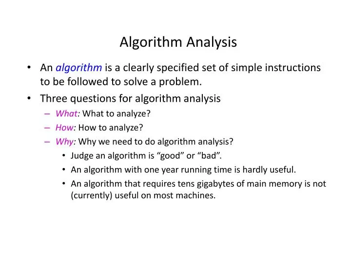 algorithm analysis