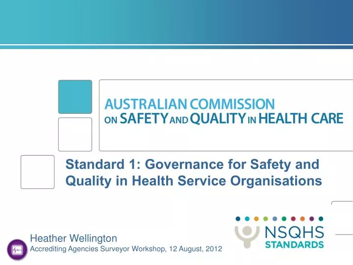 standard 1 governance for safety and quality in health service organisations
