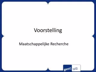 voorstelling