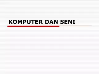 komputer dan seni